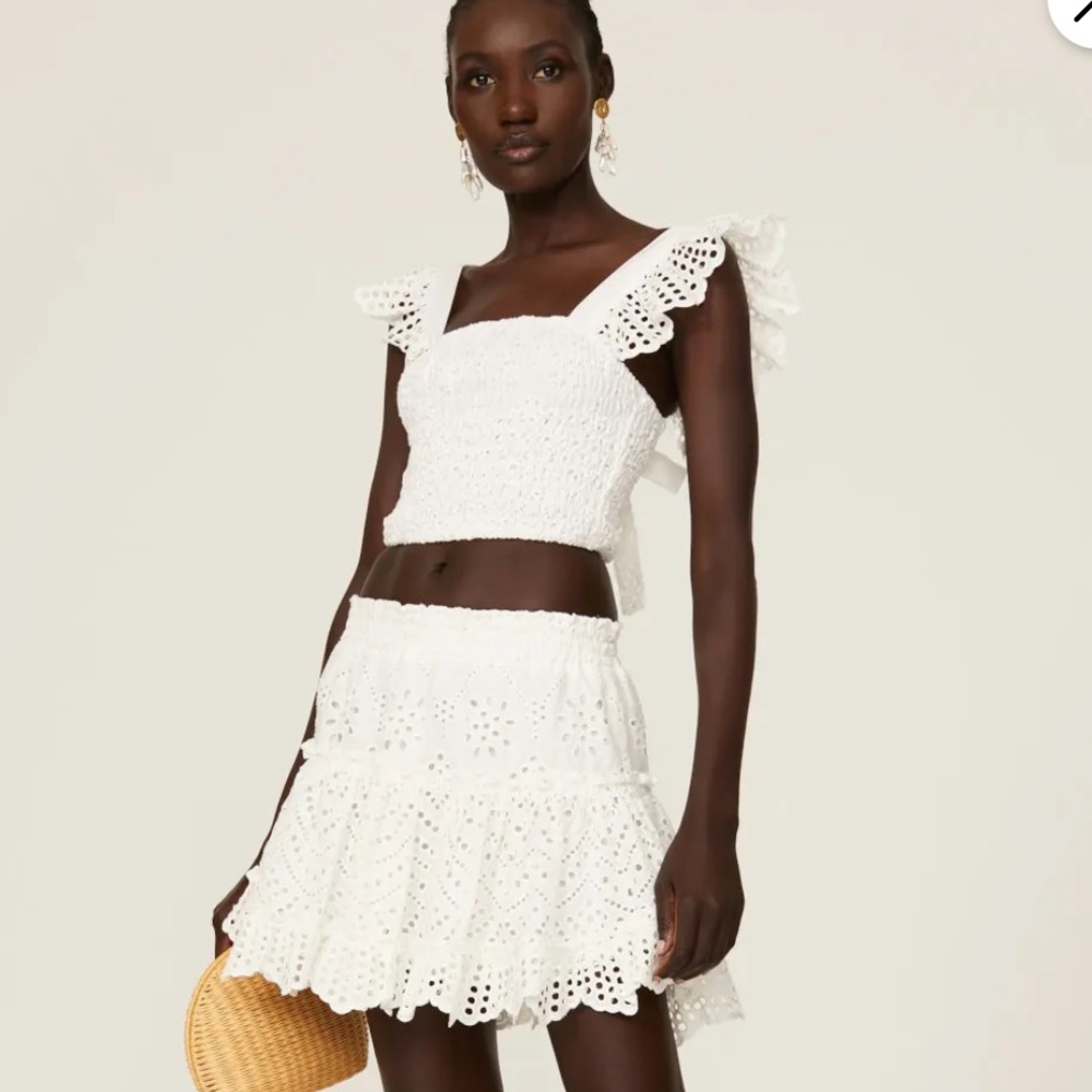White Eyelet Misa Top